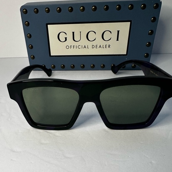Gucci Men's GG0962Sm Acetate Rectangle Sunglasses - Picture 16 of 16